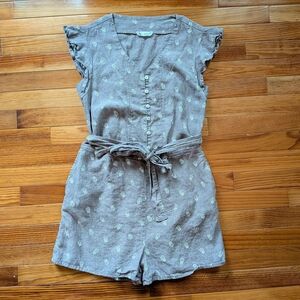 Carve Designs Charcoal Floral Button-Up